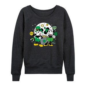 Women's - Disney - Mickey And Minnie Pot Of Gold Lightweight French Terry Slouchy - 1 of 4