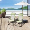 ALEXOUN Set of 2 Outdoor Camping Lounge Chair Portable Folding Chair with 7 Level Adjustable Backrest & Metal Frame,Headrest,300 Lbs Capacity - 2 of 4