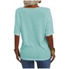 Imily Bela Women's Casual V Neck Half Sleeve Oversized T Shirt Solid Color Basic Top - 4 of 4