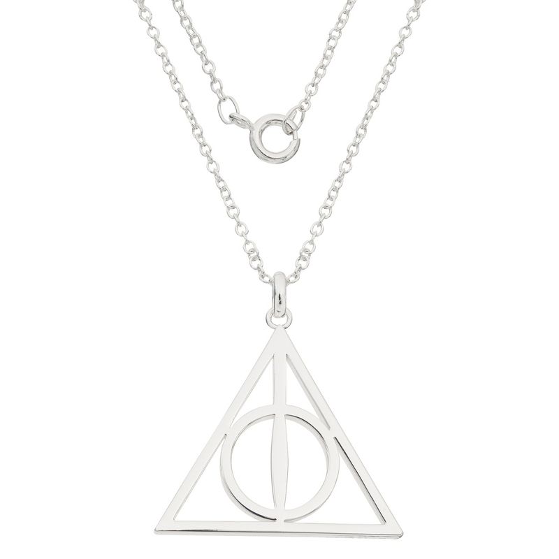 Harry Potter Womens Deathly Hallows Necklace, 18'', 2 of 6