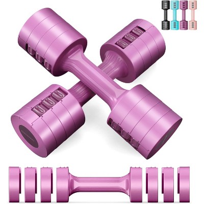 6-in-1 Adjustable Dumbbell Set of 2, with Fast Adjustment for Home, Office & Gym