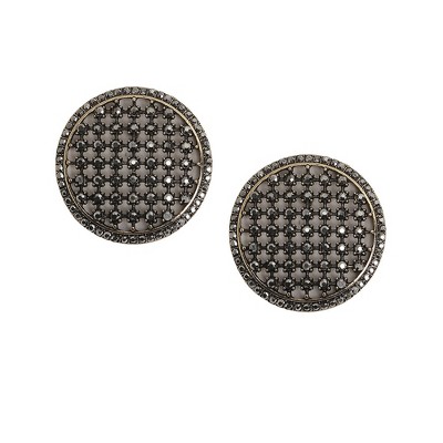 SOHI Women's Maxi Intricate Circular Stud Earrings