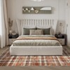 Modern Plaid Living Room Area Rug, Machine Washable Floor Carpet, Non-Slip Checkered Soft Rug, Low-Pile Non-Shedding Accent Rug, Indoor Foldable Rug - 2 of 4