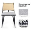 PAGED Dining Chairs Set of 2 Modern Living Room Chair with Rattan Back and Metal Frame, Boucle Accent Chair for Kitchen, Dining Room - 3 of 4