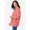 Woman Within Plus Size Embroidered Pintuck Tunic - 4 of 4
