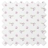 Bacati - Happy Monkeys Pink/Purple Muslin 4 pc set of Bibs & Burp Cloths Set - 4 of 4