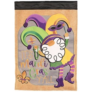 Magnolia Garden Its Mardi Gras Y'all Gnome 13 x 18 Inch Polyester Garden Flag - 1 of 2