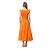 Women's Ruffle Sleeve Shirred Midi Dress - MOON RIVER - 2 of 3