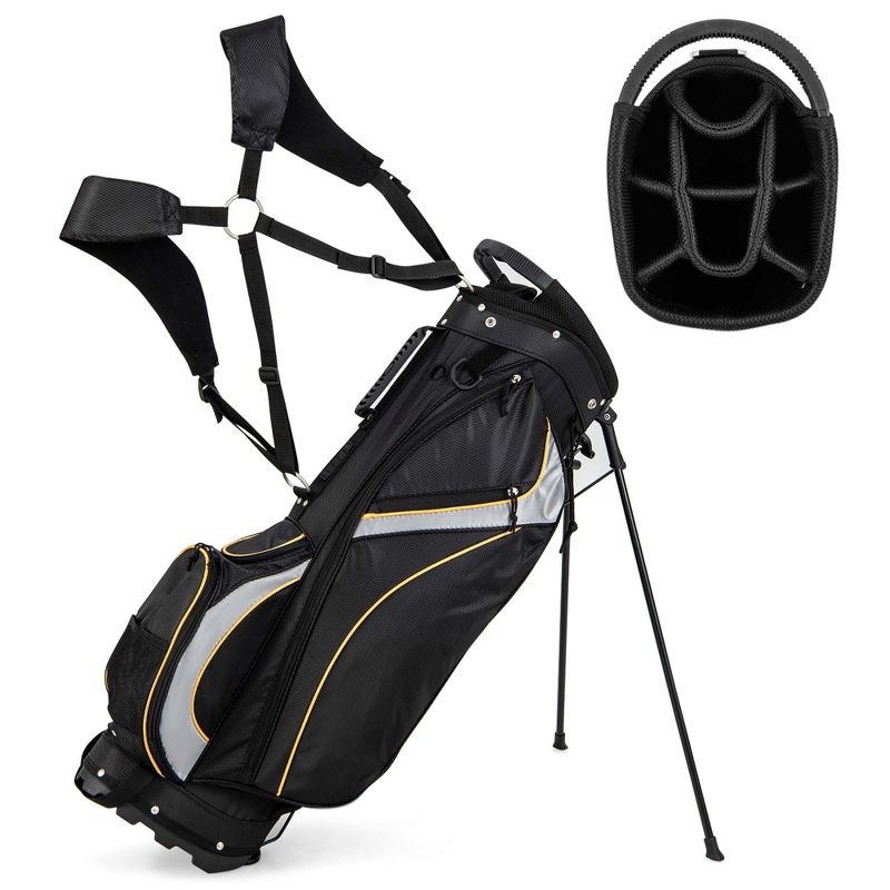Costway Golf Stand Bag Portable Lightweight Golf Carry Club Bag w/ 8-way Divider, 1 of 11