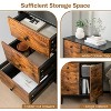 Munora Mid-Century Wood Storage Cabinet - 3 Drawers, 2-Tier Door Cabinet with Adjustable Shelf - Freestanding for Living Room/Bedroom - 2 of 4