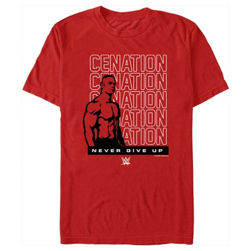 Men's Wwe John Cena Cenation T-shirt - Red - Large : Target