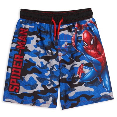 Marvel Spider-man Toddler Boys Swim Trunks Bathing Suit Blue 4t : Target
