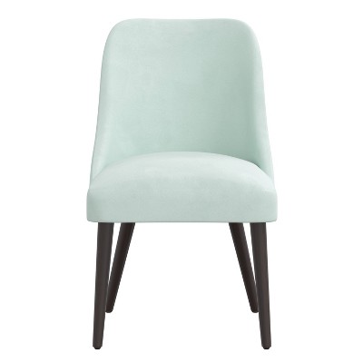 Skyline Furniture Sherrie Dining Chair in Velvet Pool: Upholstered, Rubberwood Frame, Spot Clean