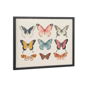 Kate & Laurel All Things Decor 16"x12" Gallery Vintage Style Muted Pastel Butterflies II Print by The Creative Bunch Studio Black - 1 of 4