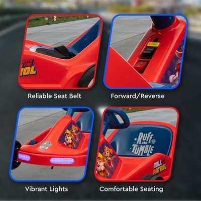 Paw Patrol Red 12V Electric Go Kart with Lights and Seat Belt