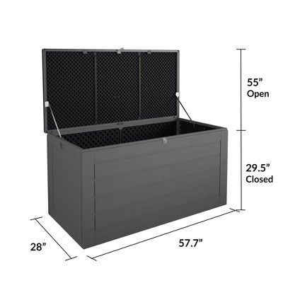 Cosco Extra Large Black Lockable Outdoor Deck Storage Box