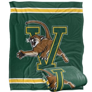 University Of Vermont Primary Logo Stripes Silky 50x60 Blanket, 1 Sided - 1 of 4