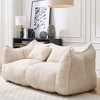 Oversized 2-Person Chenille Beanbag Chair sofa with High-Resilience Foam Core, Soft Lounge Recliner for Gaming, Reading & TV - 3 of 4