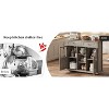 ODK 41" Mobile Farmhouse Storage Island,Rolling Kitchen Island with Drop Leaf - with 2 Glass Door Cabinets, 3 Open Shelves & 2 Drawers for Dining Room - 3 of 4