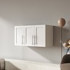 "LunaLulinlk Stackable Wall Mounted Storage Cabinet, 15.75 ""D x 35.43"" W x 19.69 ""H, White " - 3 of 4