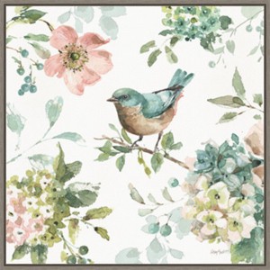 22" x 22" Mint Crush VI by Lisa Audit Framed Canvas Wall Art Print - Amanti Art: Modern Style, Botanical & Animal Lithograph - 1 of 4