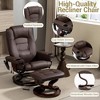 Bosmiller Massage Recliner with Ottoman Swivel Wood Base, Adjustable Recline, Faux Leather Lounge Chair with Footrest for Living Room and Bedroom - 3 of 4