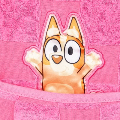 Bluey Little Girls' Sleeveless Printed Hooded Beach Towel Bingo Pink 5-6 — фото 4