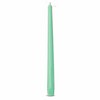 tag Color Studio 12" Traditional Taper Unscented Smokeless Paraffin Wax Candle Seafoam Set of 4, Burn Time 8 hrs. - 2 of 2