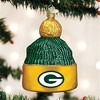 Old World Christmas Blown Glass Ornament for Christmas Tree, Green Bay Packers Beanie - 2 of 3