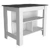 NicBex Mobile Kitchen Island Cart Morden Kitchen Carts with Storage, 3 Shelves and Spacious Top Surface for Kitchen - 4 of 4