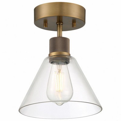 Access Lighting Port Nine 1 - Light Flush Mount in  Antique Brushed Brass