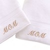 Linum Home Textiles 100% Turkish Cotton "Mom" 2PC Hand Towel Set - 3 of 3