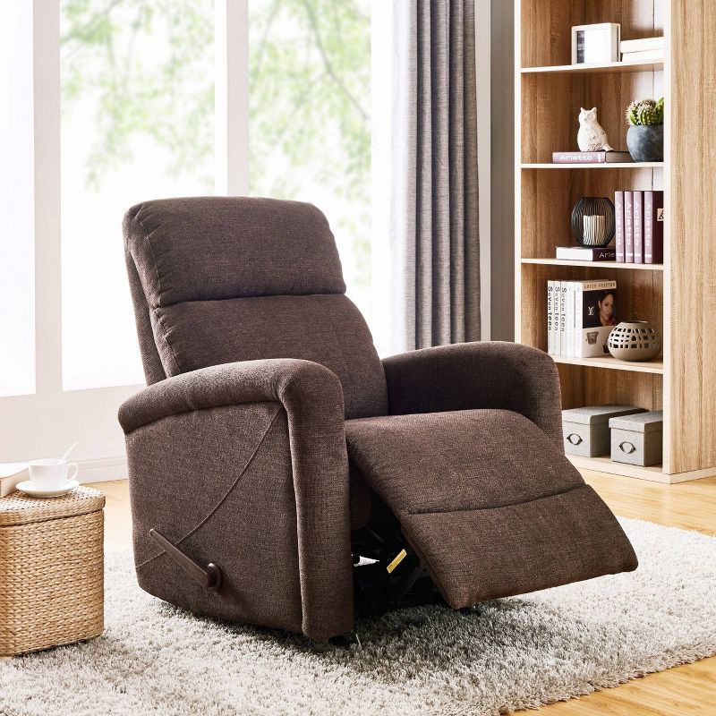 Rocker Side Lever Recliner Chair Chocolate Brown - Prolounger, 3 of 8