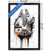 Trends International Star Wars: Saga - Falcon Black And Orange Framed Wall Poster Prints - 3 of 4