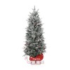 3ft Artificial Xmas Tree with 78 Warm White Lights, Pine Cones, Red Berries, Sleigh Base, Tabletop Holiday Tree for Home Office Party Decorations - 3 of 4
