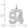 Black Bow Jewelry Sterling Silver, Jersey Collection, Medium Number 94 Pendant - 2 of 3