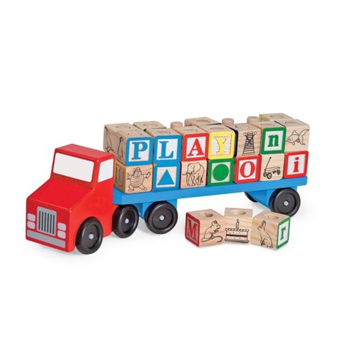 Melissa Doug Alphabet Blocks Wooden Truck Educational Toy Target