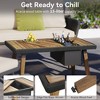 YOOCOZZ 6-piece Boho Rope Patio Furniture Set with Two Ottoman Stools and 2-in-1 Wood Bar Table with Ice Bucket - 4 of 4