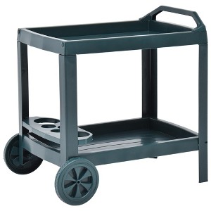 vidaXL Beverage Cart Green 27.2 in.x20.9 in.x28.3 in. Plastic - 1 of 4