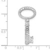 Black Bow Jewelry Sterling Silver Key To My Heart Pendant with Cubic Zirconia - 4 of 4