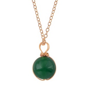 Natural Stone Beads Healing Crystal Lucky Blessing Protection Raw Gemstone Pendant Necklace for Women Men - 1 of 4