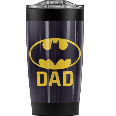 Batman Bat Dad Steel Tumbler 20oz Coffee Travel Mug