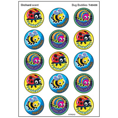 Trend Bug Buddies/Orchard Stinky Stickers, 60 ct. (Pack of 6)