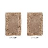 Shaggy Border Collection 2-Piece Bath Rug Set 100% Cotton Tufted Weave Ruffle Border Pattern Bathroom Rug for Machine Washable Bathmat - 2 of 4