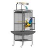 Large Metal Bird Cages with Rolling Stands, Feed Bowls for Parakeets, Conures Medium Large Bird (1'' Bar Spacing) Parrot Cage with Slide-Out Tray - 3 of 4