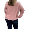 Women's Ribbed Henley Sweater - White Birch - 2 of 2