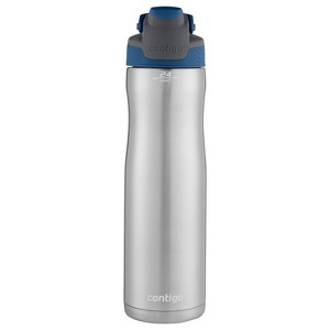 Contigo Autoseal Chill Stainless Steel Hydration Bottle 24oz - Monaco, Silver/Monaco Blue