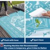 Outdoor Plastic Straw Rug 8x10 Outdoor Rug Waterproof Reversible Large Vintage Medallion Patio Rugs Portable - 4 of 4