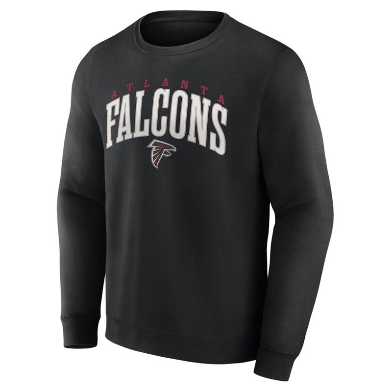NFL Atlanta Falcons Men&#39;s Varsity Letter Long Sleeve Crew Fleece Sweatshirt, 2 of 4