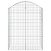 vidaXL Arched Gabion Basket 78.7"x19.7"x39.4"/47.2" Galvanized Iron - 3 of 4